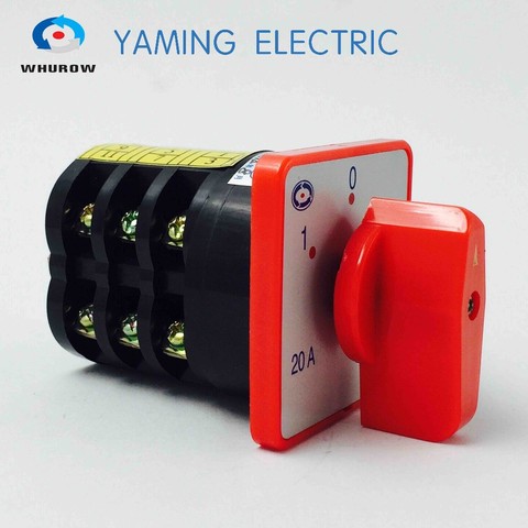 HZ5-20/4 M05 YM Combination switches Changeover rotary cam switch 4 poles 3 positions sliver contacts high voltage 20A ► Photo 1/5