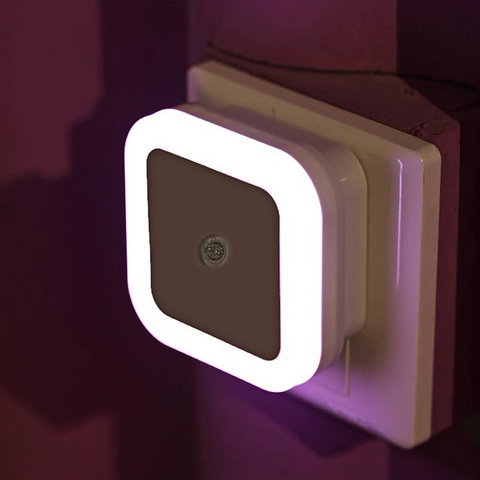 Wall Night Lamp Light Sensor Control Induction Energy Saving Sleeping Night Light 110V-220V For Baby Room Bedroom Corridors ► Photo 1/6