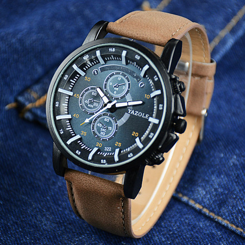 YAZOLE Men's Sport Watch Mens Watches Top Brand Luxury Luminous Men's Watch Men Watch Clock erkek kol saati relogio masculino ► Photo 1/6