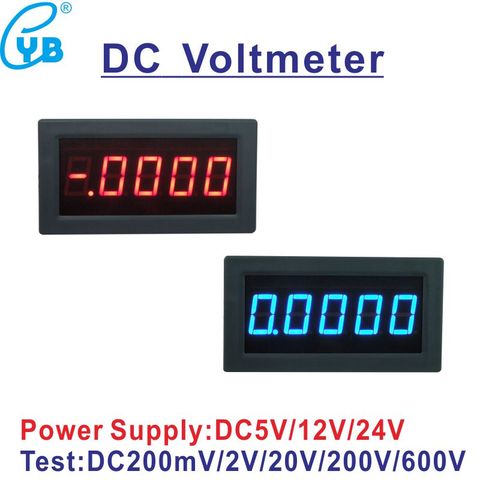 YB5145B LED Digital DC Voltmeter 4 1/2 Voltage Meter Volt Tester DC 200mV 2V 20V 100V 200V 300V 500V 600V 4.5 Volt Panel Meter ► Photo 1/1