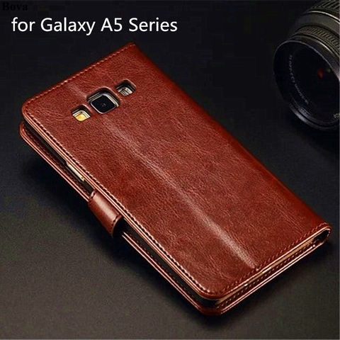 High Quality Flip Case for Samsung Galaxy A5 A500F holster pu Leather case for Samsung A5 2016 2017 A510F A520F Coque Fundas ► Photo 1/6