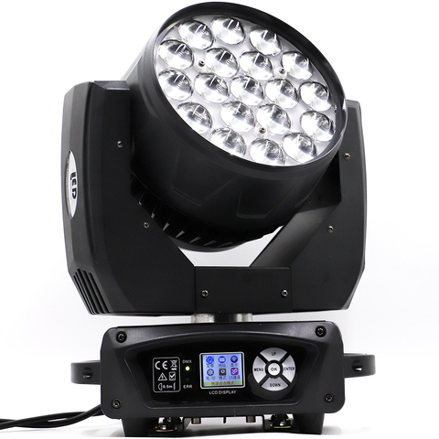 Hot sale 2022 CTO function and ECO function led zoom wash 19x 15w moving head light with advanced dmx program stage lighting ► Photo 1/6