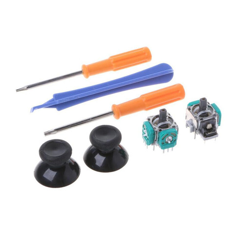 3D Analog Joystick Thumbsticks Grip Cap Replacement Parts+Opening Repair Tools T8 T6 Screwdriver for XBOX ONE Gamepad Controller ► Photo 1/1