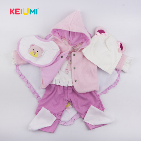 Fashion Newborn Baby Doll Clothes Fit For 23 Inch Baby Doll Clothes Suits Pure Cotton Kid House Play Toy Doll Accessories ► Photo 1/5