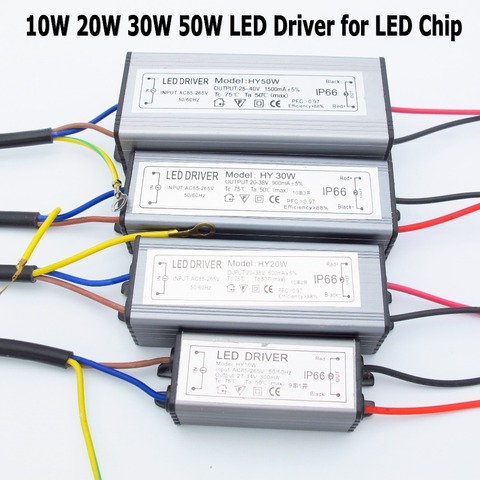 Enough Power Waterproof 10W 20W 30W 50W LED Driver for High Power LED Chip COB SMD LED Beads For Floodlight Spotlight ► Photo 1/5