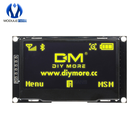 Digital Yellow LCD Screen 12864 128X64 OLED Display Module C51 Board For Arduino Diy Electronic 2.42