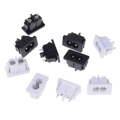 5Pcs/lot AC250V 2.5A Iec320 C8 Male 2 Pins Power Inlet Socket Connector ► Photo 1/6