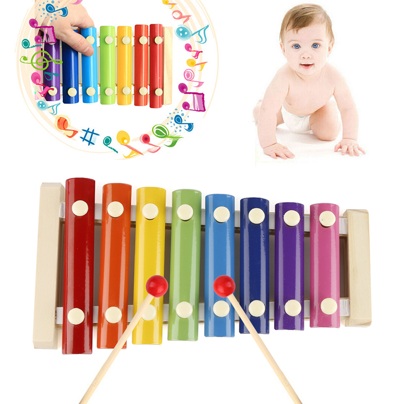Baby Kid Musical Toys Xylophone Wisdom Development Wooden Instrument 