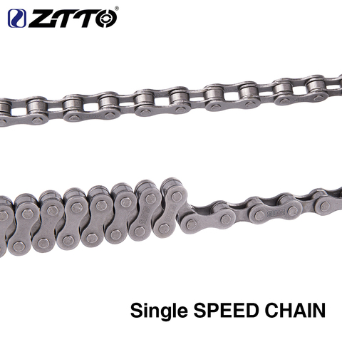 ZTTO Single Speed Bike Chains 1 S 1 Speed Silver MTB Mountain Cycling Bicycle Chain for City fixedgear Bicycle Parts ► Photo 1/1