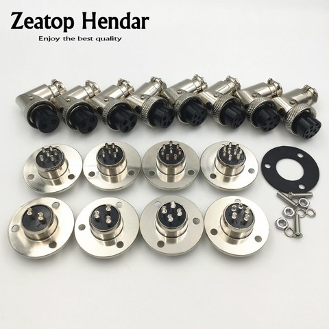 1Set Elbow GX16  2 3 4 5 6 7 8 9 Pin with Flange Aviation Connector 90 Degree Angle M16 Female Plug Male Chassis Mount Socket ► Photo 1/6