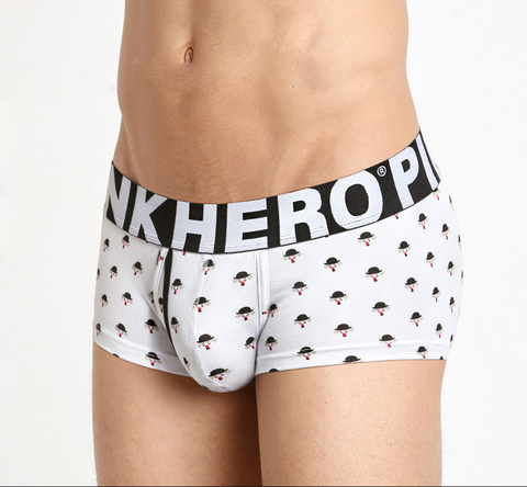 2022 new arrival brand Pink Hero cotton underwear Fashion printed men's boxers Comfortable breathable Male underpants ► Photo 1/6