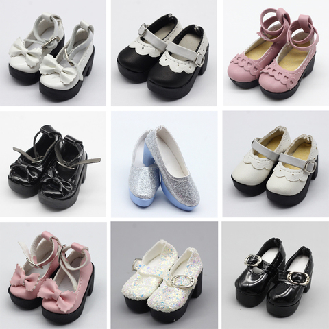 1 pair 1/4 BJD pu leather doll shoes for Little 16 inches Sharon doll clothing accessories toys 6.3*2.5cm ► Photo 1/6