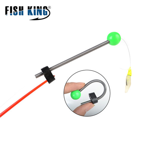 FISH KING 20pcs 70mm/90mm Winter Ice Fishing Rod Top Section Staninless Steel CW 2-10g Mini Fishing Pole Portable Fishing Tackle ► Photo 1/6