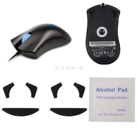 2 Sets 0.6mm Computer Mouse Wired Feet Skates Mouse Pads for Razer DeathAdder Mouse Skates ► Photo 1/6