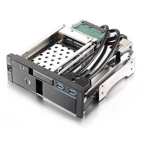 Uneatop Optibay aluminum casing 2.5 SATA HDD/SSD enclosure and 3.5 SATA HDD storage rack USB3.0  HDD Mobile Rack ► Photo 1/6