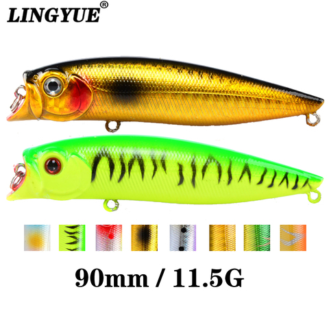 1pcs Fishing Lures High Quality 9.2cm/11.5g Topwater Popper Bait 5 Colors Available Bass Crnakbait Wobblers Fishing Tackle Pesca ► Photo 1/6