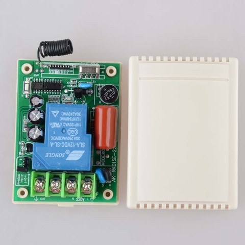 AC 220V 30A Relay Receiver Remote Control Switch 315/433mhz learning code ASK Smart Home B*roadlink TX Receiver Light Lamp LED ► Photo 1/6