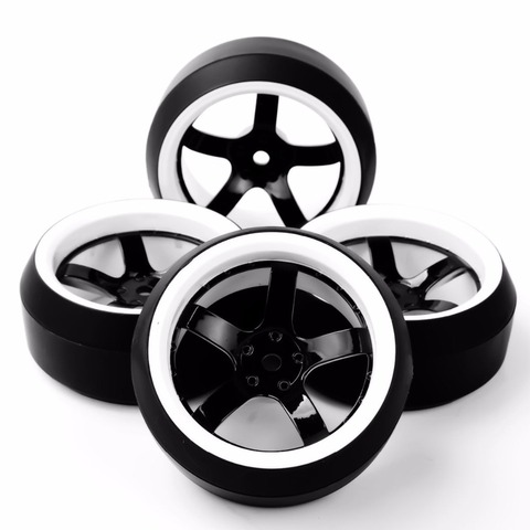 1/10 Wheel Rim RC Drift Tires Fit HPI 1:10 On-Road Racing Car 3 Degree 12mm Hex Accessory ► Photo 1/6