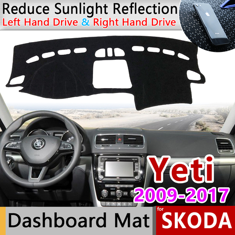 for Skoda Yeti 2009 2010 2011 2012 2013 2014 2015 2016 2017 Anti-Slip Mat Dashboard Cover Pad Sunshade Dashmat Cover Accessories ► Photo 1/6
