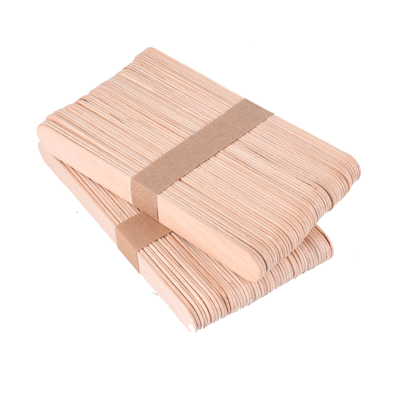 50pcs Log Popsicle Stick Cake Ice Cream Stick Natural Wooden Hand Crafts  Tools