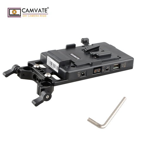 CAMVATE V Lock Mounting Plate Power Supply Splitter with 15mm Rod Clamp D1524camera photography accessories ► Photo 1/6