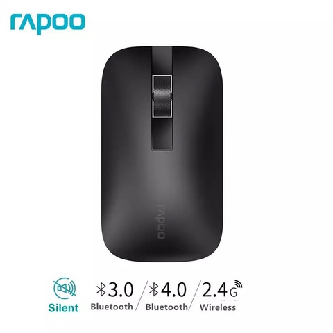 Rapoo M550 Multi-mode Silent Wireless Mouse with 1300DPI Bluetooth 3.0/4.0 RF 2.4GHz for 3 Devices Connection Office Home Mice ► Photo 1/6