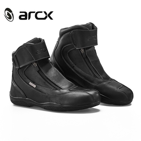 ARCX Motorcycle Boots Genuine Cow Leather Waterproof Moto botas Racing Boots motorboats Chopper Cruiser Touring moto shoes ► Photo 1/6