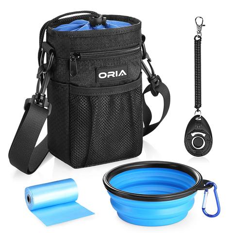 ORIA Outdoor Pet Dog Carrier Bag Dog Training Pouch Pet Out Waist Bag with Adjustable Strap Dog Bowl Waterproof Storage Bags ► Photo 1/6