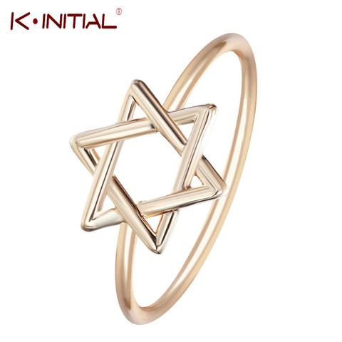 Kinitial Star Of David Ring Pentagram Rings Lucky Jewelry For Women Men Cocktail Ring Party Bijoux ► Photo 1/6