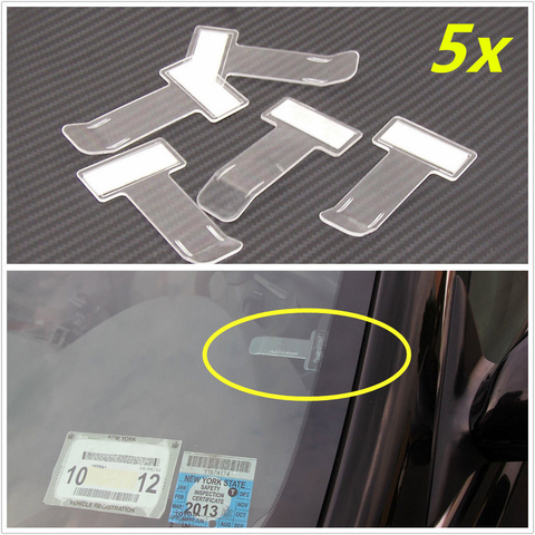 5pcs Car Styling Parking Ticket Clip Auto Fastener Card Bill Holder Organizer Windshield Stickers  75 x 40mm Mayitr ► Photo 1/4