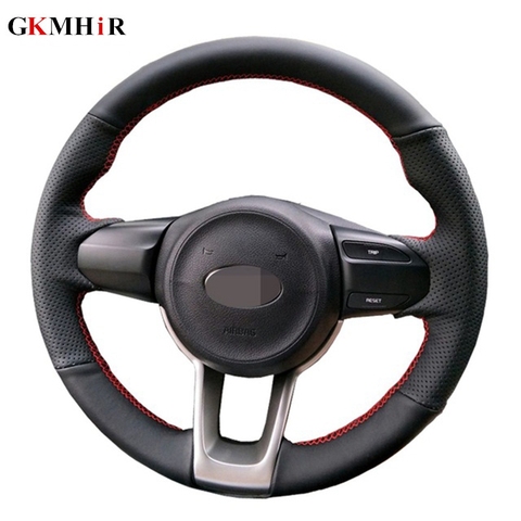 Black Steering Wheel Cover Soft Artificial Leather Steering Wheel Cover for Kia Rio K2 KX CROSS Picanto 2017 2022 Morning 2017 ► Photo 1/6