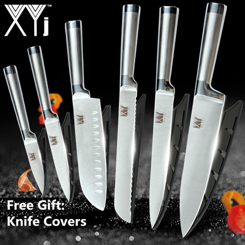 XYj Handmade Kitchen Knife Set Stainless Steel Cleaver Slicing