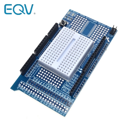 EQV MEGA 2560 R3 Proto Prototype Shield V3.0 Expansion Development Board + Mini PCB Breadboard 170 Tie Points for arduino DIY ► Photo 1/5