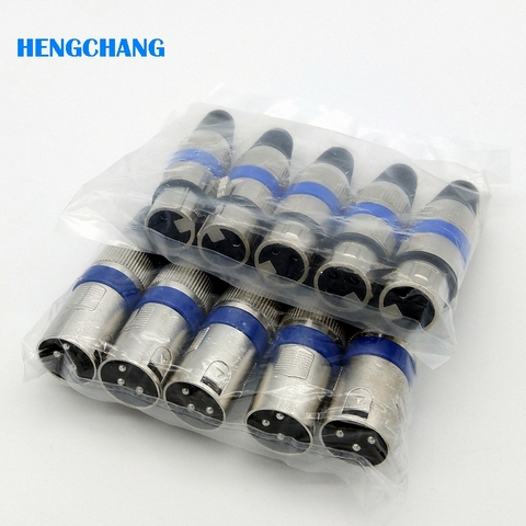 Free shipping 10pcs 3Pin XLR connector Female and Male connector Microphone connector MIC Adapter ► Photo 1/6