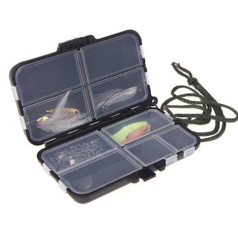 Fishing Tackle Box Fly Fishing Box Spinner Bait Minnow Popper 9 Compartments Fishing Accessories ► Photo 1/6