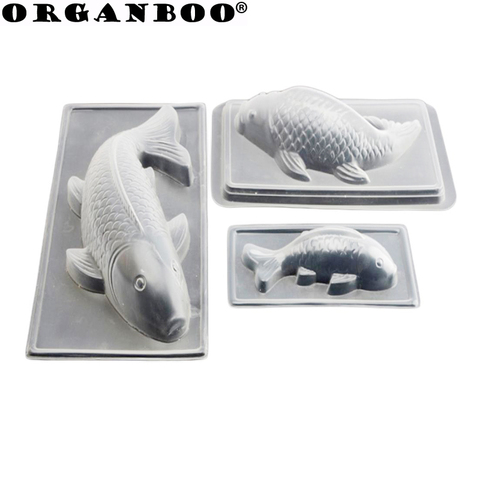 ORGANBOO 1PC Food Grade Plastic Carp Shaped Rice Cake Mold Fish Pudding Molds Large Medium Small Sizes Baking Tools Decorating ► Photo 1/6