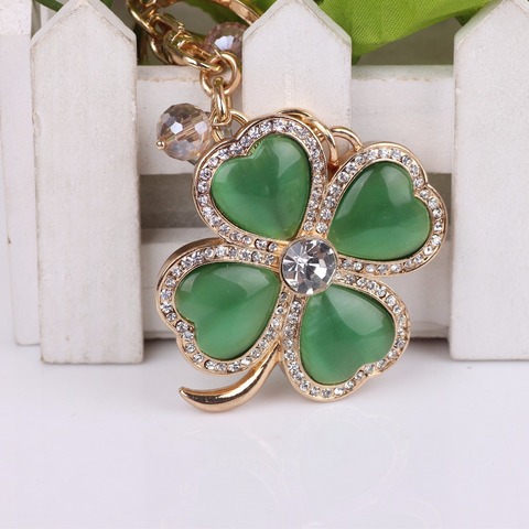 Buy Online Crystal Rhinestone Alloy Keychain For Women Handbag Opal Four Leaf Clover Bag Rhinestone Key Ring Car Key Holder Chaveiro Alitools Buy Online Crystal Rhinestone Alloy Keychain For Women Handbag Opal Four Leaf Clover Bag Rhinestone Key Ring Car Key Holder Chaveiro Alitools