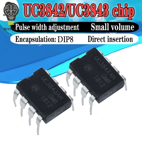 10PCS UC3842AN UC3843AN DIP8 UC3842 UC3843 DIP 3842AN DIP-8 UC3842A UC3843A UC3843B  PWM modulation controller Chip IC ► Photo 1/6