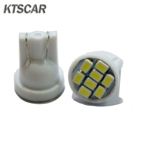 KTSCAR 100pcs Promotion white Led T10 8 smd bulbs Car Light 194 168 192 W5W 3020 Auto Wedge lamp Lighting 12V Clearance Lights ► Photo 1/6