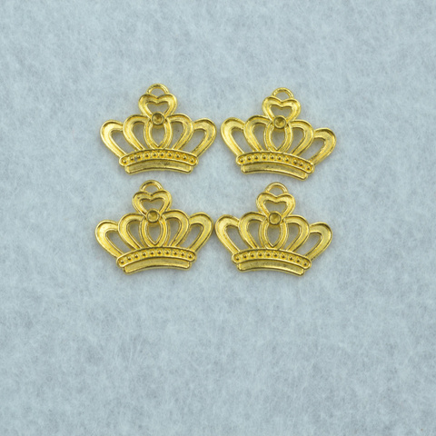 20pcs  Gold color crown Charms Necklace Pendant Bracelet Jewelry Making Handmade Crafts diy Supplies 23*18mm 1509 ► Photo 1/2