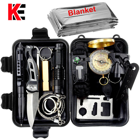 13 in 1 Camping Survival Kit Set Outdoor Travel Multifunction First aid SOS EDC Emergency Supplies Tactical Tourism Equipment ► Photo 1/6
