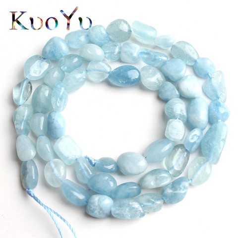 5-7mm Natural Irregular Genuine Aquamarina Stone Beads Loose Spacer Beads For Jewelry Making DIY Bracelet Necklace 15