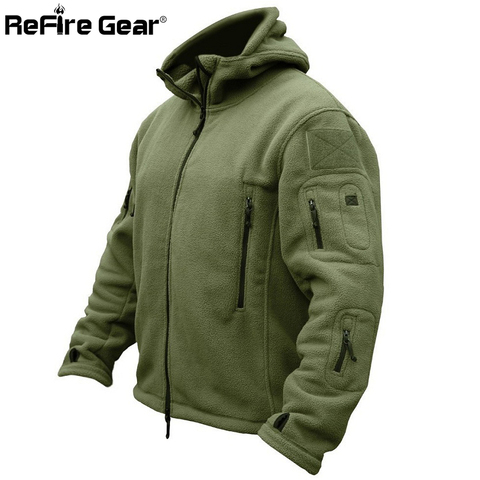 Winter Military Tactical Fleece Jacket Men Warm Polar Army Clothes Multiple Pocket Outerwear Casual Thermal Hoodie Coat Jackets ► Photo 1/6