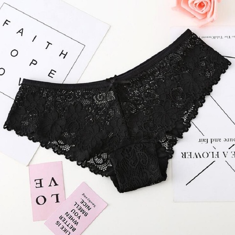 Sexy underwear women panties thongs breathable briefs lace hollowed-out cotton modis lingerie tanga lady intimate ► Photo 1/6