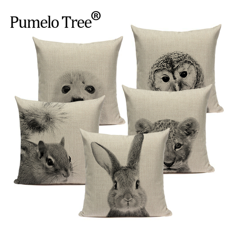 Animal Cushion Covers Decorative Pillows Kangaroo Hedgehog Monkey Sofa Custom High Quality 45Cmx45Cm Square Printing PillowCover ► Photo 1/6