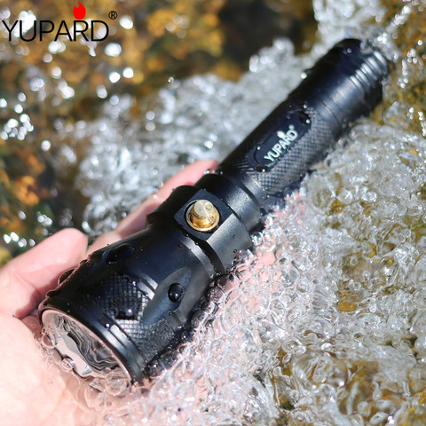 yupard XM-L2 T6 LED Underwater Lamp Waterproof diver Flashlight diving 100m LED Torch 18650 battery high bright swimming lantern ► Photo 1/1