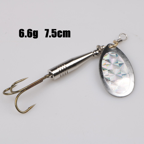 LUSHAZER Spinner Bait With Mustad Treble Hooks Fishing Lure 6.6g 11.6g 13g Spoon Metal Fishing bait for Carp Fishing spinnerbait ► Photo 1/6