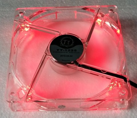 NEW TT TT-1225 12025 12CM ATX 3lines silence TT-1225 B1225L12S RED light LED cooling fan ► Photo 1/5