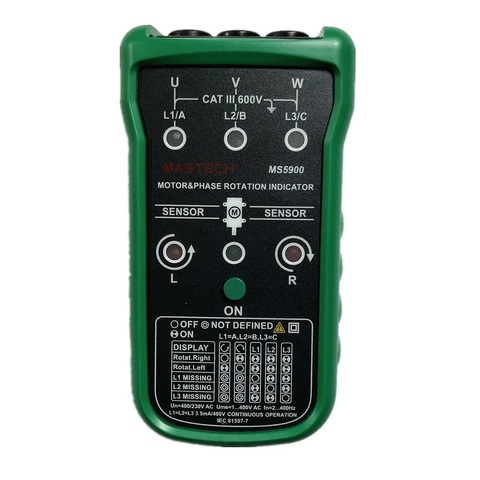 MASTECH MS5900 3 Motor Meter Sequence Tester LED Field Rotation Phase Indicator ► Photo 1/6