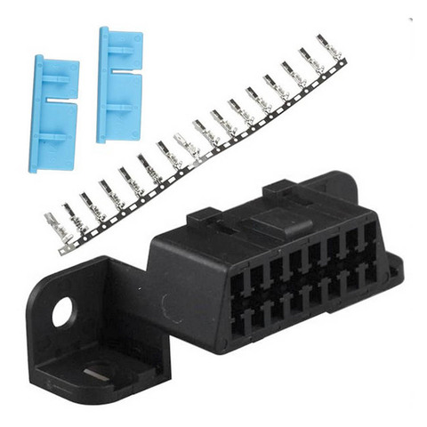 16pin Female Angle Connector 16 pin Obd2 Connector Obd Obd 2 Female Wire Sockets Connector Plug Obd Ii Adapter Diagnostic Tools ► Photo 1/6